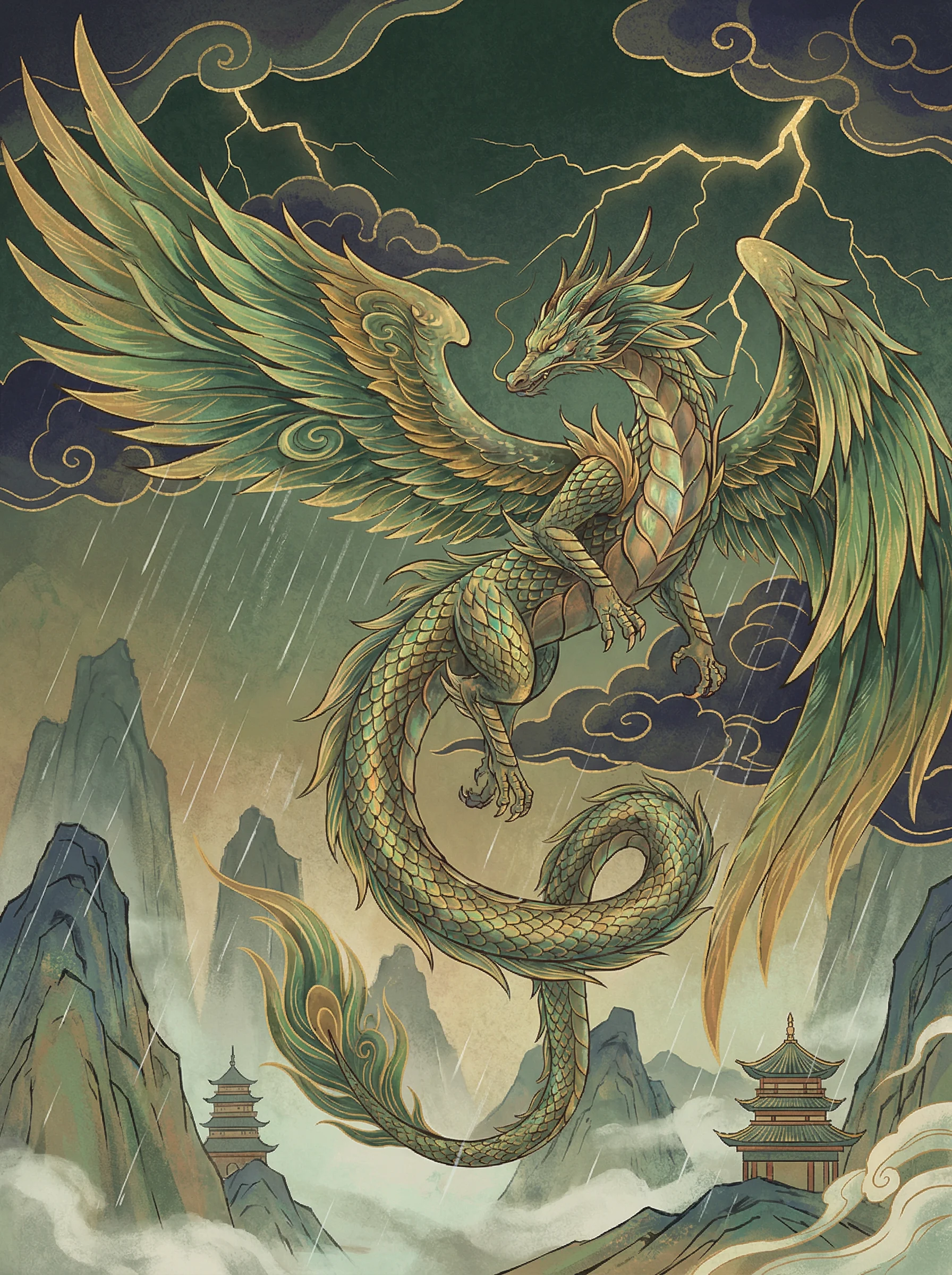 应龙 - soufan 山海经飞龙动漫